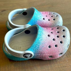 Girl Toddler- Size 6- Crocs- Ombré Glitter